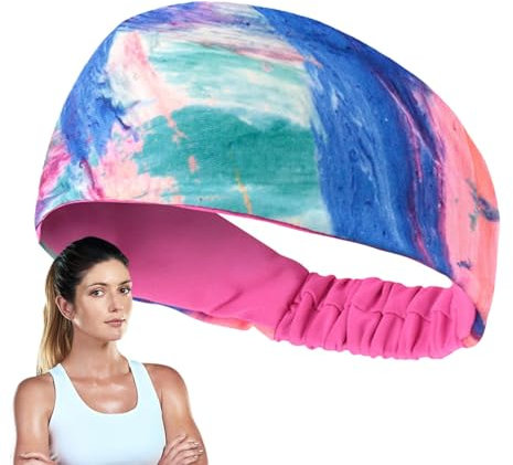 Lauf-Stirnband-Schweiß, Workout-Kopfschweißband - Elastische, feuchtigkeitsableitende Sport-Stirnbänder,Atmungsaktive Stirnbänder, sportliches, schweißableitendes Zubehör für Männer und Frauen