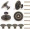 Giantree 8 pomos de armario vintage, tiradores para muebles con tornillos, pomos para cajones, modernos, vintage, con tornillos, redondos, para cajones, cocina, baño, armario (29 x 20 mm)