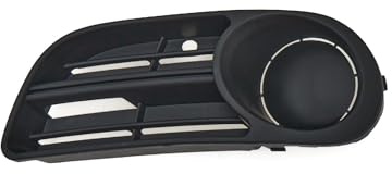 EDA PREMIUM auto Stoßstangengitter Links Schwarz 6Y0807367B passend für SKODA FABIA 2004-2007 ohne Loch für Nebelscheinwerfer, Schwarz
