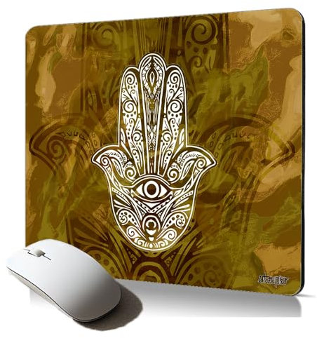 utaupia Tapis de Souris Souple Main de fatma Ergonomique et Flexible Khamsa l'œil Cadeau Porte Bonheur Original berbere