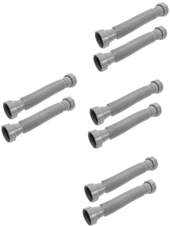 Gadpiparty 4 Ensembles Tuyau De Vidange D'évier Lavabo Solide Déboucher Pulvérisateur Tuyau D'évier Flexible Tuyau De Vidange Extensible Drain Extensible Drainage Plastique Grey 2 Pièces * 4