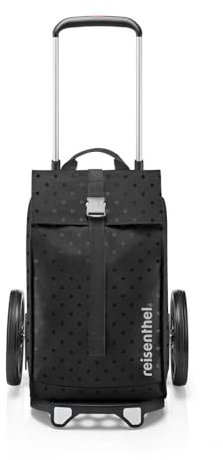 reisenthel Citycruiser glossy dots black – Praktische Einkaufstrolley mit mehreren großen Fächern (Gestell + Tasche)-Set
