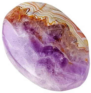 Piedra del pulgar de amatista - de bolsillo naturales - áspero ornamento decorativo a mano para niños adultos Entretenimiento