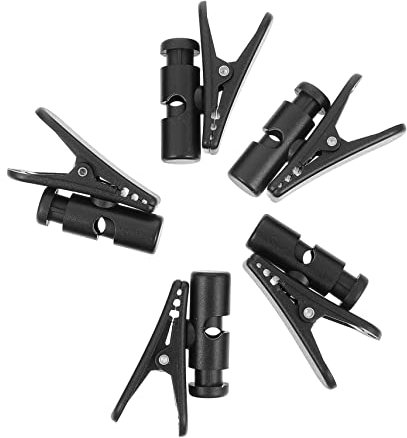 CIYODO 5 Piezas Clips Para Cables De Auriculares Clips Sencillos Para Auriculares Negros Organizadores De Cables De Micrófono Para Uso Coche o Oficina