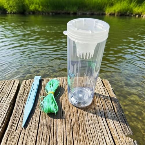 Outdoor and Aquarium Minnow Trap – Clear Plastic Small Fish Trap Bottle, Ideal for Parent-Child Outdoor Activities, Portable Camping & Fun Fishing; Suitable for Catching Fish, Crabs, and Shrimp.