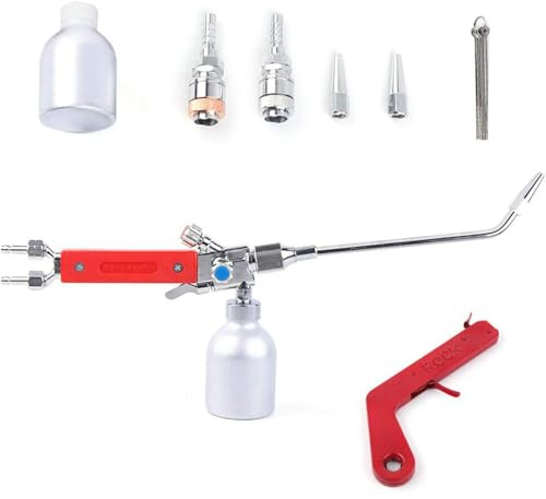 Yidubid QH-1/h Metallpulver Spray Schweißbrenner Mit 3 Schweißdüsen, 430mm Sauerstoff Acetylen Flammschweißpistole Flammschweißgerät Schneidwerkzeuge Red,1