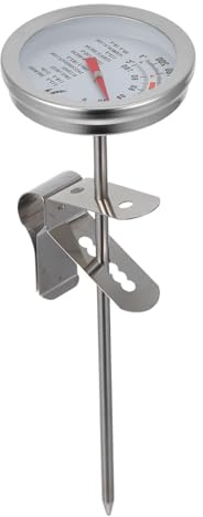 BESTYASH Präzisions Küchenthermometer Edelstahl 304 Mit Abnehmbarer Sonde Und Clip Sofortige Temperaturanzeige Für Getränke Und Wasser