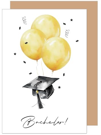Edition Seidel Premium Glückwunschkarte zum Bachelor mit Umschlag. Bachelorkarte Karte Grußkarte Studium Prüfung Bachalor Universität Erfolg Abschluss Feier Mann Frau (PR171 SW026)