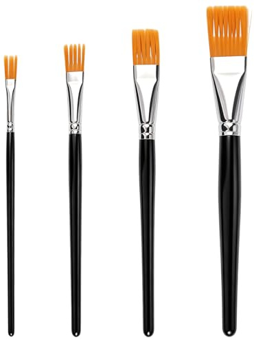 4 Piezas Pinceles de Peine para Artista, Pinceles Grainer