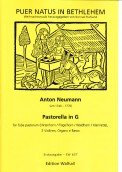 Pastorella in G für Tuba pastorum (o.a.), 2 Violinen, Organo e Basso. Erstausgabe (Partitur und Stimmen)