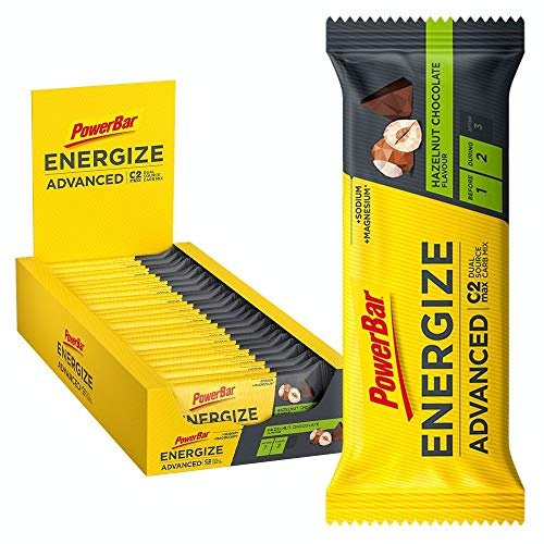 Powerbar Energize Advanced Choco Hazelnut 25x55g - High Carb Energieriegel + C2MAX