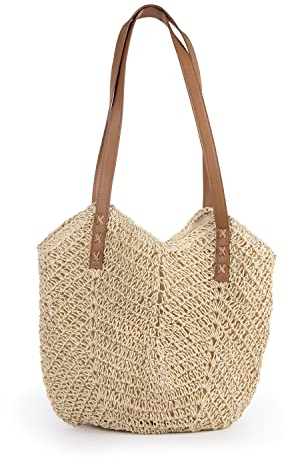 LUI SUI Frauen Stroh Umhängetasche Taschen Weben Handgemachte Tragetasche Sommer Strand Stroh Handtaschen Böhmische Umhängetasche Geldbörsen