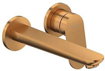 Duravit Wave Waschtischarmatur, Unterputz, Wasserhahn Bad, Armatur Waschbecken, Bronze Gebürstet