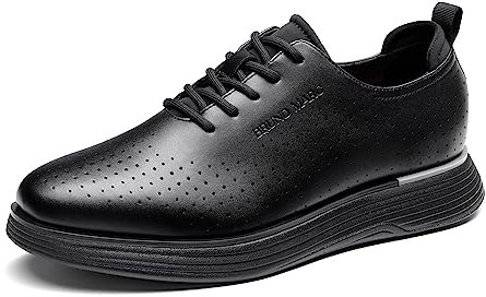Bruno Marc Scarpe Uomo Eleganti Classiche Scarpe Uomo da Ginnastica Stringate Derby Oxford la Tomaia in PU,Size 46,Nero,SBOX2318M