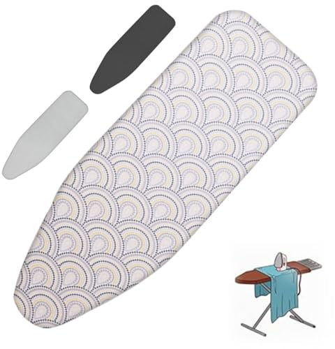 36x13 38x13 43x14 48x15, Ironing Board Covers, Iron Board Replacement Cover, Ironing Cover, Scorch Resistant Padding, Drawstring Tightening ( Color : Multi-colored , Size : 110x35cm/43x14in )