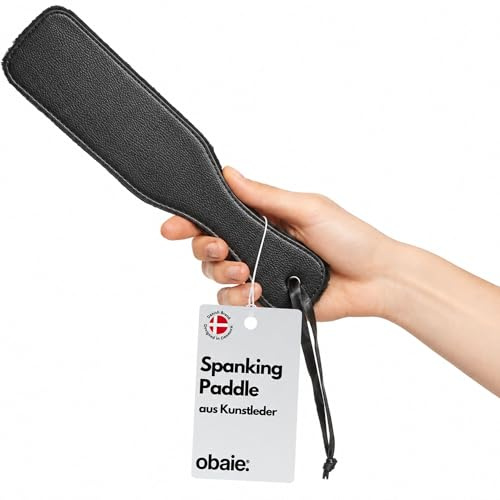 Obaie Soft Paddle aus Kunstleder - Spanking Paddle Sex | Inklusive Paddel, 26 cm Länge, PU-Leder, Schwarz, 5,5 cm Breite, 42 g