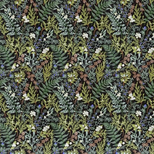 Umtiti 17.3in x 78.7in Tropical Moss Leaf with Floral Peel and Stick Wallpaper，Diablo Series Vinyl Self-Adhesive Waterproof Wallpaper for Home and Office Decoration (HK93192-2，UK