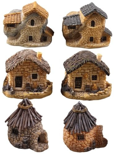 VANZACK 6St Hausschmuck aus Harz Glasdekor Lichthausdekorationen für zu Hause Mini-Ornament zuverlässige Einrichtung tragbar Ornamente Haushaltsprodukte Zubehör schmücken