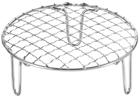sourcing map Round Cooking Rack 5.9-inch Stainless Steel Cross Wire Barbecue Grill Net with 50mm Legs for Cooking Baking Steaming BBQ