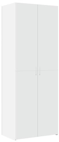 vidaXL Highboard, Hochschrank mit Stauraum, Mehrzweckschrank für Schlafzimmer Wohnzimmer, Lagerschrank Schrank Sideboard, Weiß Holzwerkstoff