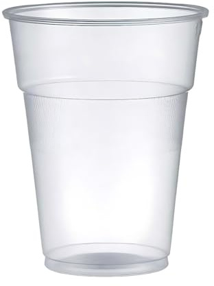 marketcaffe 300 Bicchieri in Plastica Kristal da 400 ml - Set di 300, Resistenti e Riutilizzabili, Trasparenti e Eleganti, Ideali per Birra, Feste, Eventi e Uso Quotidiano - BIBO alta qualità