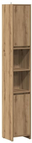 vidaXL Badschrank Artisan-Eiche 30x30x183,5 cm Holzwerkstoff