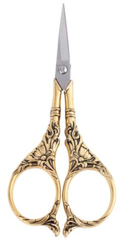 SEWOART Nähschere Im Antiken Stil Lilienmusterschere Fadenschneider Kreuzstichschere Trimmzange Aus Edelstahl Und Zinklegierung Ergonomische Griff Leicht Und Tragbar Für Näharbeiten