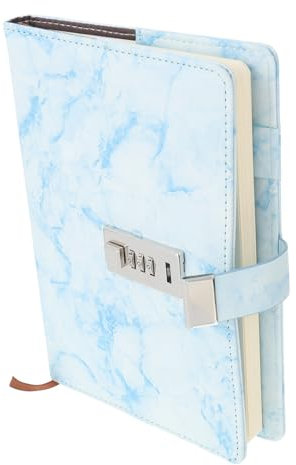 STOBOK Multi-function Diary Book with Password Lock, A5 Thick Notebook, Portable Secure Journal for Students and Keeping