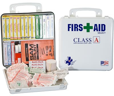 Certified Safety Mfg Class A 21 Plus - 146pc USA-Made ANSI & OSHA Compliant First Aid Kit - Emergency Medical Supplies for Minor Injuries - First Aid Kits for Businesses, Homes, & More