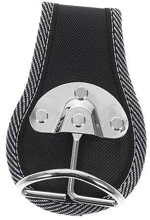 Amosfun Soporte De Martillo y Llave Inglesa De Nailon Anillos De Hierro Remachados, Gancho Ajustable Para Cinturones Hasta 8 Cm, Organizador Metálico Portátil Para Electricistas y Bricolaje