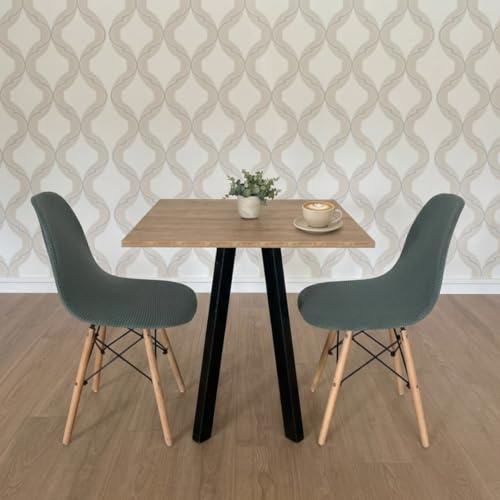 Generico Barbord | Bistrobord | kvadratisk med mellanfot 60/70/80 cm, olika färger (Arena FT62 tygutseende – vit, 70 x 70)