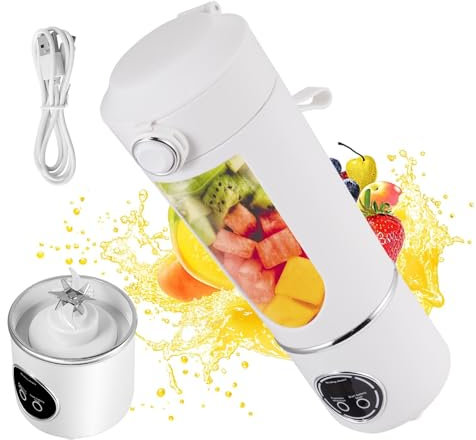 Portable Blender, 700ml Traveling Portable Fruit Veggie Juicer, Mini for Shakes and Smoothies with Rechargeable USB, Electric Blender with 12 Blades for Gym,Office,Traveling
