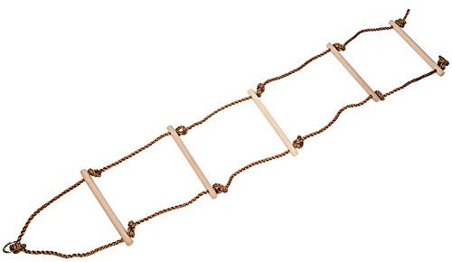 KIMISS Échelle de Corde d'escalade en Bois Intérieure/Extérieur pour Les Enfants: 5 Échelle de Corde d'escalade en Bois