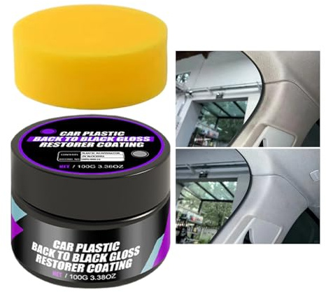 Rigenerante Per Plastiche Auto,Pasta Rivestimento Riparativa | Condizionante Protezione Con Spugna Per Interni Veicolo Sedili In Pelle E Cruscotto