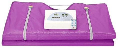 Kit per sauna domestica, Coperta for sauna brucia grassi Slimmin for disintossicazione spa dimagrante, coperta riscaldante con controllo remoto a infrarossi for moatore del corpo domestico(Purple)