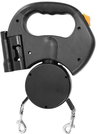 Hunde Blei Retractable - einstellbare Zwillingsleine, schockabsorbierendes Seil zur Kontrolle | Anti-Twist-System, Abendwandersicherheit, leichte Ausrüstung für Hundereise, sicherer Griffgriff für den