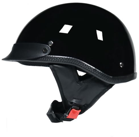 Retro Moto Casco Mezzo Aperto Caschi Certificazione ECEDOT Caschi Jet E Demi-Jet Vintage Scodella Caschi Scooter Caschi Cromwell Street Cruiser Da Uomo E Da Donna 3,M:57-58CM
