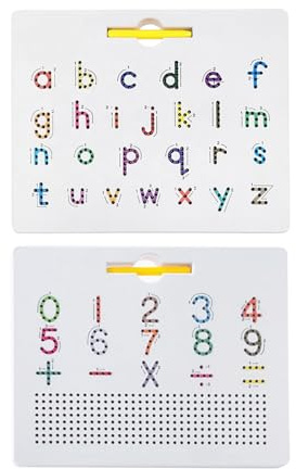 Lavagna magnetica per ricalco 'alfabeto, double-face, edizione magnetica, per imparare a scrivere, leggere, per Natale, regalo di compleanno