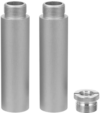 SOLUSTRE Mikrofonständer mit 3/8-16 Adapter aus Aluminiumlegierung Verlängerungsset Stabile 5/8-27 Verlängerungsstange für Live Streaming und Gesang