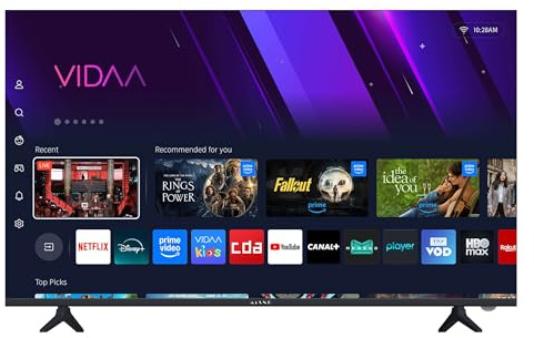 KIANO Elegance 40 Pollici Smart TV VIDAA – Full HD 1080p, DLED, WiFi, DVB-T2/S2/C, 3× HDMI, 2× USB, Audio Dolby, Design Senza Cornici