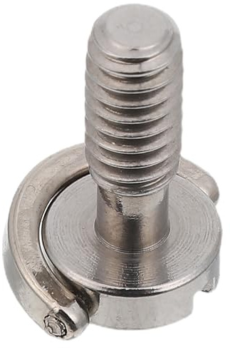 FUNNETOYU Vite per Treppiede Anello a d in Acciaio Inossidabile 1/4 per Montaggio Rapido Fotocamera DSLR Vite Scanalata Sgancio Rapido Compatibile Piastre Standard per Fotografia
