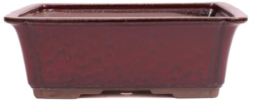 Bonsai - Schale eckig 31 x 24.5 x 10.5 cm Bordeaux 40161
