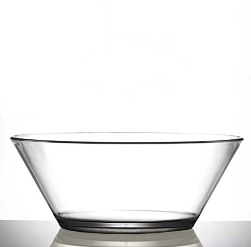 Elite Clear Polycarbonate Multi-Purpose Serving Bowl 82oz/2.3ltr, Pack of 4