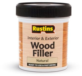 Rustins AWOON250 Acrylic Wood Filler, Natural, 400g- Multi-Purpose Wood Repair Compound for Cracks, Gaps, & Surface Imperfections – Quick-Drying, Sandable, & Paintable for Interior & Exterior Use