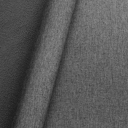 STOFFKONTOR Softshell Fleece Stoff Meterware, Wasserabweisender Softshell-Stoff mit Fleece zum Nähen - dunkel grau