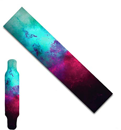 Elektro-Skateboard / Longboard / Tanzbrett für Sport / Outdoor, 119,2 x 25,4 cm, doppeltes Wippbrett, wasserdicht, Diamant-Griptape, Aufkleber / Schleifpapier (Farbzeichnung)