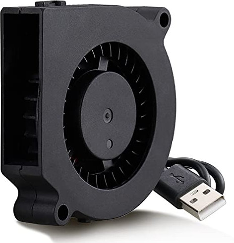 GDSTIME USB Blower Fan Small 60mm x 15mm, Quiet 3 Speeds, Adjustable Mini 5V Brushless DC Cooling Fans for Helmet Laptop 3D Printer Ventilaiton