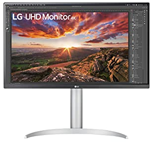 LG 27UP850 Monitor 27 UltraHD 4K LED IPS HDR 400, 3840x2160, AMD FreeSync 60Hz, HDMI 2.0 (HDCP 2.2), Display Port 1.4, USB-C, USB 3.0, Audio Stereo 10W, AUX, Stand Pivot, Flicker Safe, Bianco