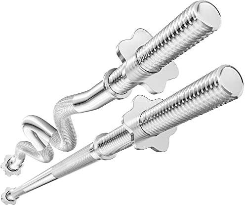 Hop-Sport Hantelstangenset mit Langhantelstange & SZ-Curlstange, 30mm Durchmesser, Hochwertiger verchromter Stahl, Ideal für Heim-Fitnessstudio, 150 kg Max. Belastbarkeit