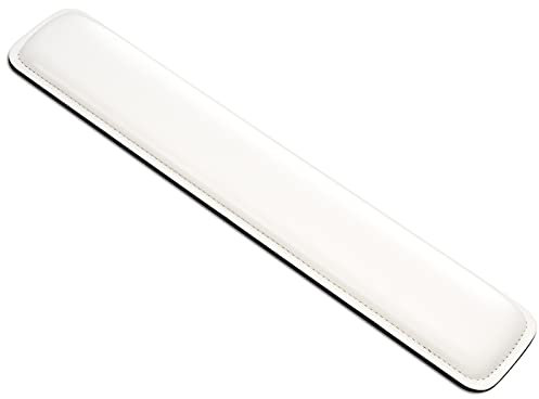 Tofun Keyboard Wrist Rest Pad, Soft PU Leather Wrist Support with Interior Soft Cushion Memory Foam, Ergonomic Portable Keyboard Wrist Support Pad,18.3in,White